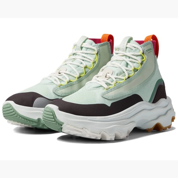 Sorel Woman’s Kinetic Breakthru Venture Mid-Boot Waterproof-Mint-Size 8 - Picture 1 of 13